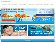 Tablet Screenshot of clubswim.com.au